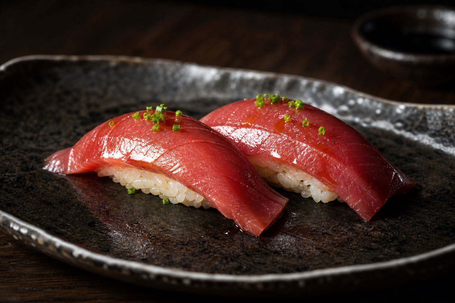 Detalle de sushi servido en Homu